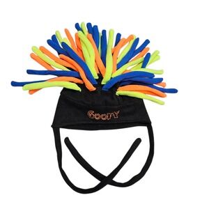 Disney Goofy Hat Black Fleece Colorful Hair Tie Straps Unisex Adult Size Dreads‎